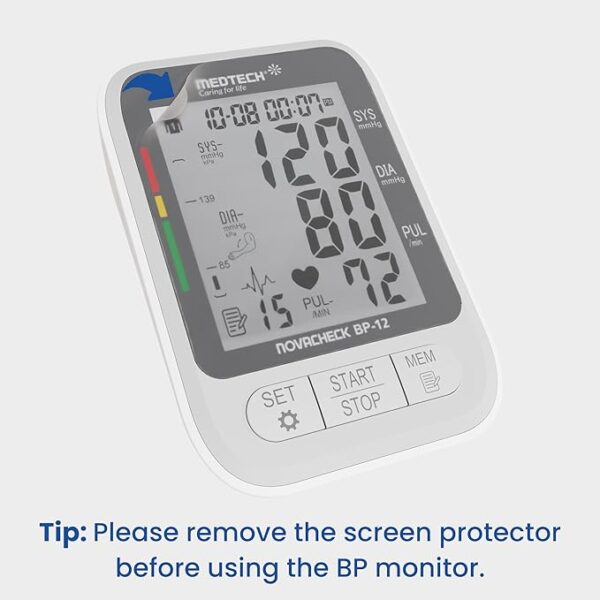 MEDTECH® BP12 Fully Automatic Portable Digital Blood Pressure BP Monitoring Machine with Smart MDD Technology for Most Accurate Measurement | Arm Size (22-42cm) | Clinically Validated | 2 Years Warranty - Image 5