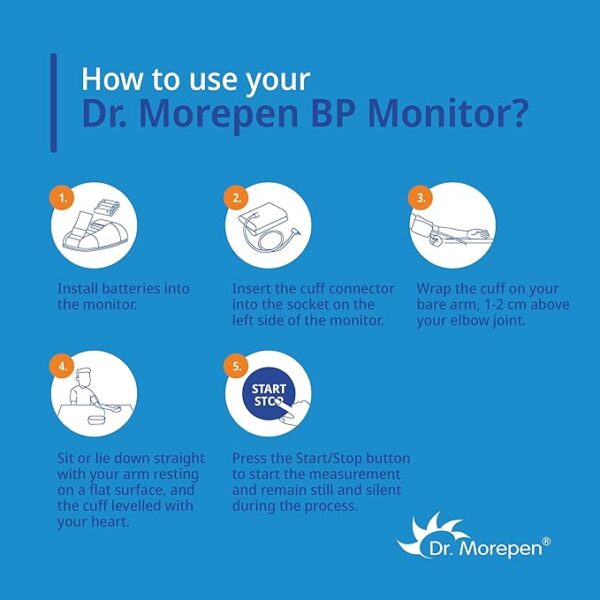 Dr. Morepen Blood Pressure Monitor Model BP-02 - Image 4