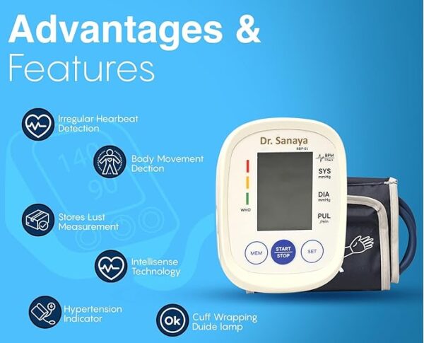 TYNOR Dr. Morepen BP One BP09 Fully Automatic Blood Pressure Monitor (White ) - Image 4